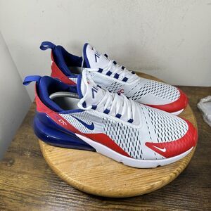 Nike Air Max 270 Shoes Mens Size 14 White Red Blue CW5581-100 Athletic Sneakers